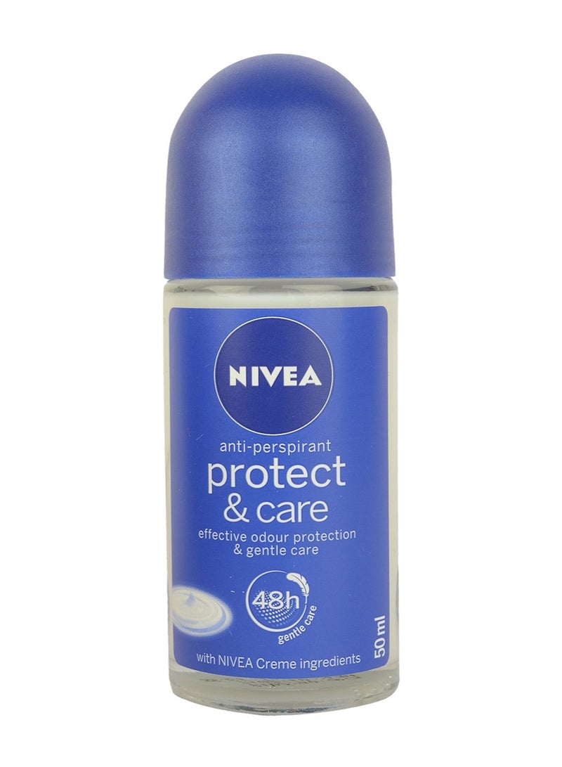 Nivea Unisex Roll On - Protect And Care Fresh Scent Deodorant, 50Ml , Pack Of 1 - Image 1